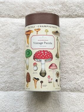 NEW Cavallini Mushrooms Vintage Puzzle